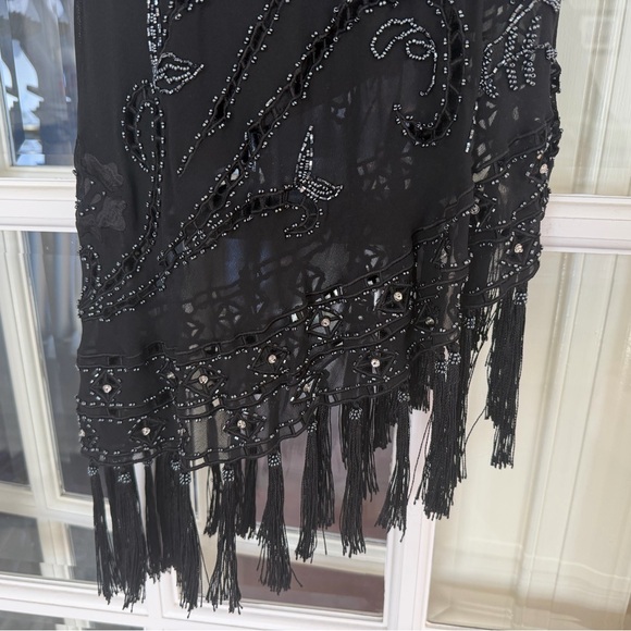 Sue Wong Nocturne 100% Silk Beaded Black Cocktail Dress Black 4 Small XS - Picture 13 of 15